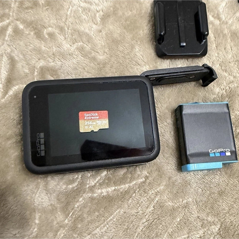 GoPro HERO10 action camera with battery and microSD card