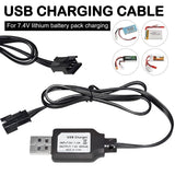 USB 7.4V RC Model Battery Charger - sm-3p Connector Battery