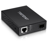 TRENDnet TFC PGSFP Gigabit PoE Fiber Media Converter 100 1000BASE SFP Compati...