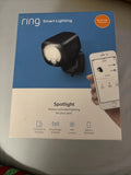 Ring smart lighting battery-powered Spotlight. Black Model NEW Battery