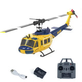 1/48 RC Simulation Helicopter Model C032 UH-1 Stunt Aircraft with 1Click 3D Flip