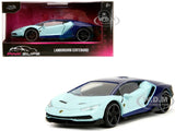 LAMBORGHINI CENTENARIO LIGHT BLUE & PURPLE 1/32 DIECAST MODEL CAR BY JADA 35365