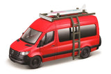 Mercedes-Benz Sprinter Car Van Surfing Model Toy Red Diecast 1:52 Scale Maisto