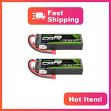 OVONIC 2S 6000mAh 80C 7.4V LiPo Hardcase Battery T-Connector 2pk Battery