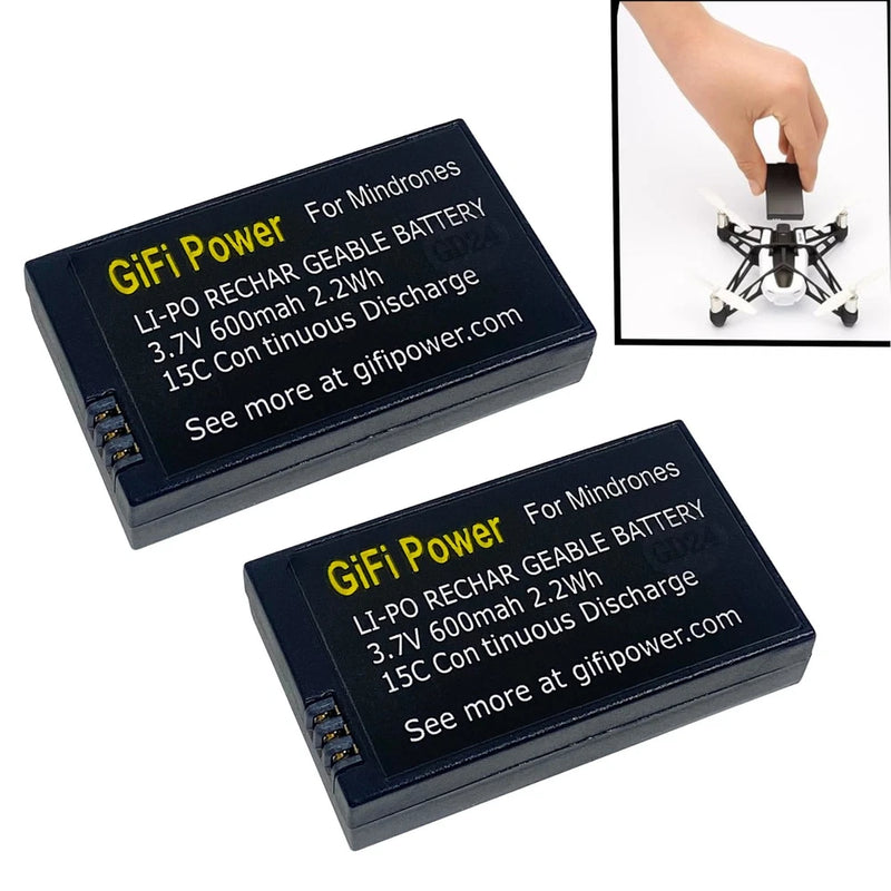 Refuelergy 2-Pack Battery for PARROT MINIDRONES Jumping Sumo Rolling Spider 15C