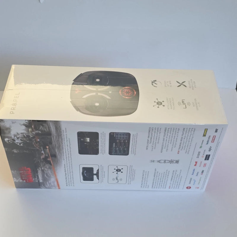 Propel Star Wars speeder bike battle drone retail box with remote-control diagrams