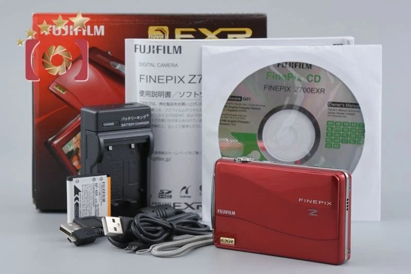 FUJIFILM FINEPIX Z700EXR Red Compact Digital Camera with Original Box