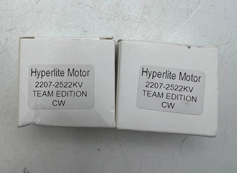 Lot of 2 Hyperlite Motor 2207-2522KV CW Team Edition in boxes