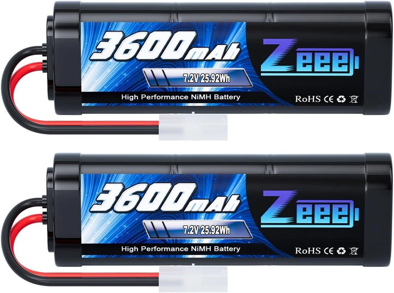 2x Zeee 7.2V 3600mAh NiMH Battery Tamiya Plug RC Car Truck Truggy Buggy Boat NEW Battery