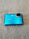 Panasonic Lumix DMC-FT2 14MP Digital Camera Blue Tested Working Used VGC.