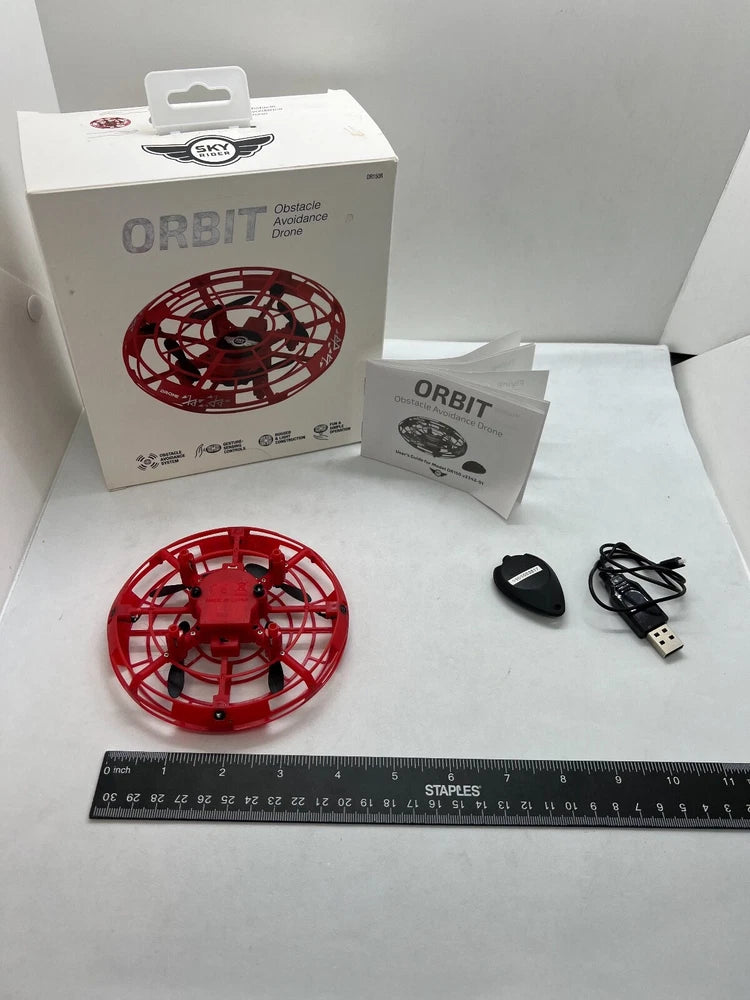 Red Orbit obstacle-avoidance drone kit with circular frame and USB receiver