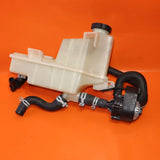 Tesla Model S battery coolant recovery tank reservoir with cap and black hoses
