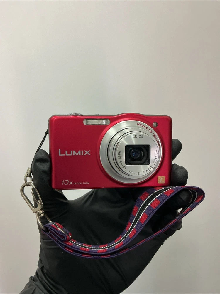 Panasonic Lumix DMC-SZ1 16.1MP Digital Camera 10x Optical Zoom Red NO BATTERY