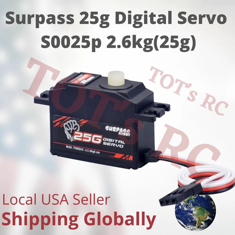 SURPASS HOBBY S0025P 25g Nylon servo TREX 500 1/12 RC Car/Airplane/Boat/Robot