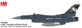 F-16C Fighting Falcon scale model with grey fuselage and 138th FW ANG markings
