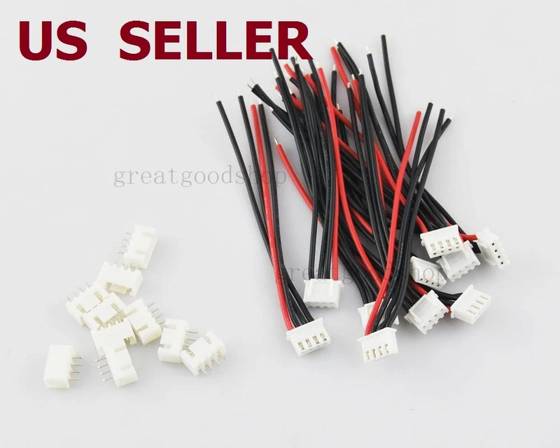 US SHIP 10 PCS 3S1P Balance Charger Cable 22 AWG Silicon Wire JST XH Plug Battery