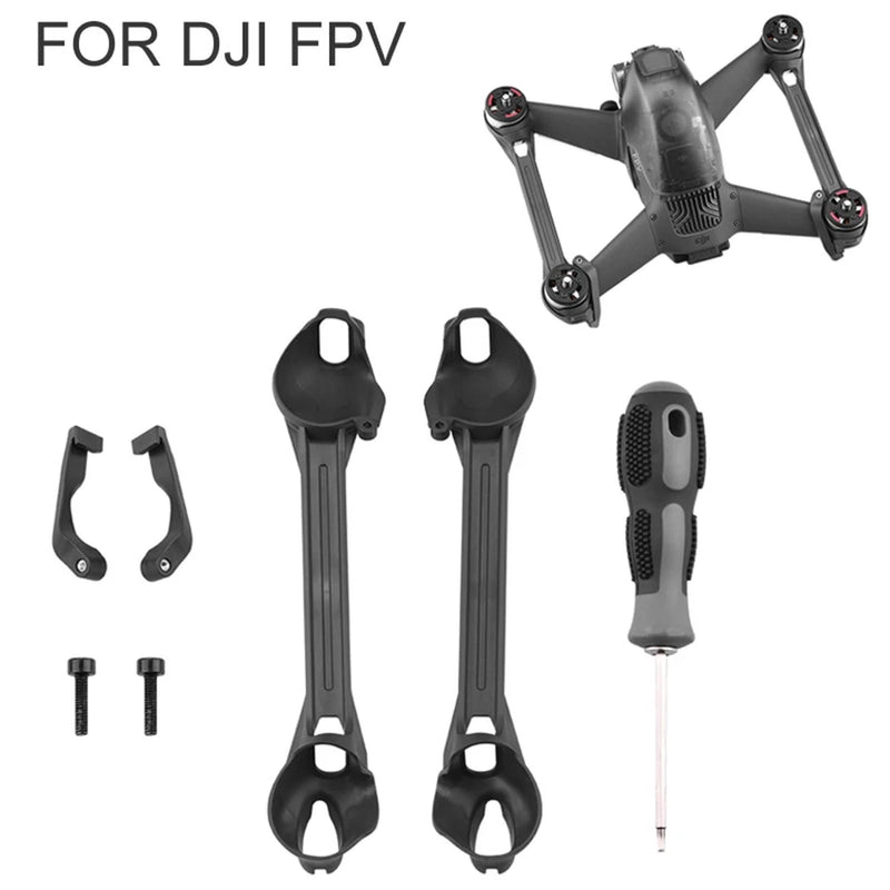 Drone arm bracer reinforcement kit with screwdriver and screws, black