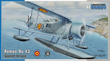1/48 scale IMAM Ro.43 seaplane model, grey with yellow roundels and radial engine