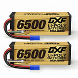 DXF 2PCS Performa Racing Graphene  Lipo 6500 14.8V 100C Battery GOLDEN EC5