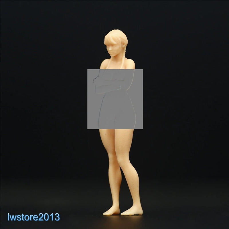 1/43 Naked Girl Lady Scene Props Miniatures Figures Model For Cars Vehicles Toys