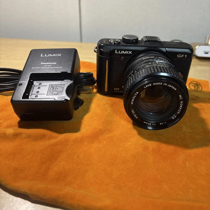 Panasonic Lumix GF1 Micro Four Thirds Camera Body +50mm f1.4 lens, charger, batt