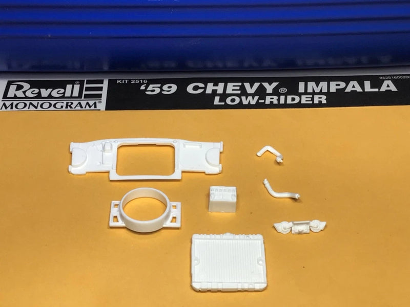 REVELL 1/25 PARTS 59 Chevy Impala Lowrider RADIATOR & HOSES, BATTERY MODEL PARTS Battery
