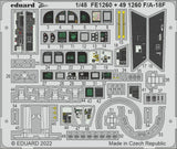 Model cockpit photo-etched parts sheet with colored instrument panels and switches