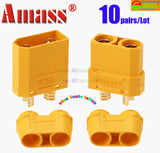 10 Pairs/Lot Amass XT90 Bullet Connector 4.5mm Plug Male/Female For LiPo Battery