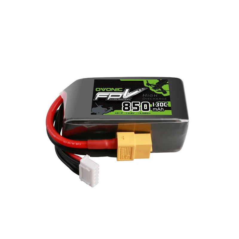 OVONIC 14.8V 130C 850mAh 4S Lipo Battery with XT60 Plug Battery