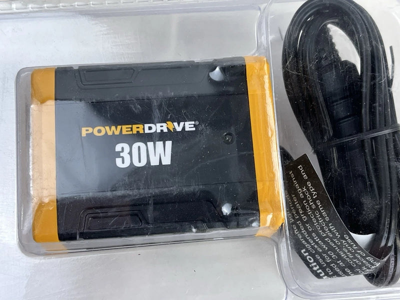PowerDrive PWD30 30W Car Plug Power Inverter Adapter EE B
