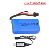 1x 7.4V 1100mah 25c A949 A959 A969 A979 K929 LiPo Battery  for Wltoy RC Car Part