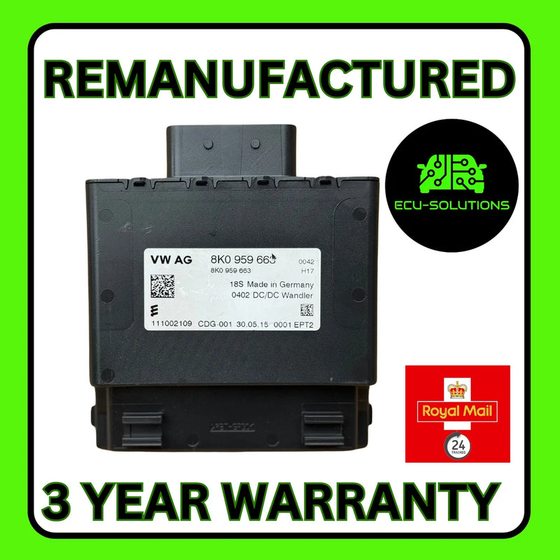 VOLKSWAGEN VW AUDI VOLTAGE CONVERTER STABILIZER CONTROL MODULE 8K0959663
