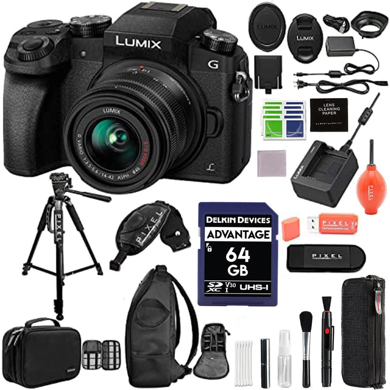Panasonic LUMIX G7 4K Ultra HD DSLM Camera 14-42mm Lens w/ Accessories Bundle