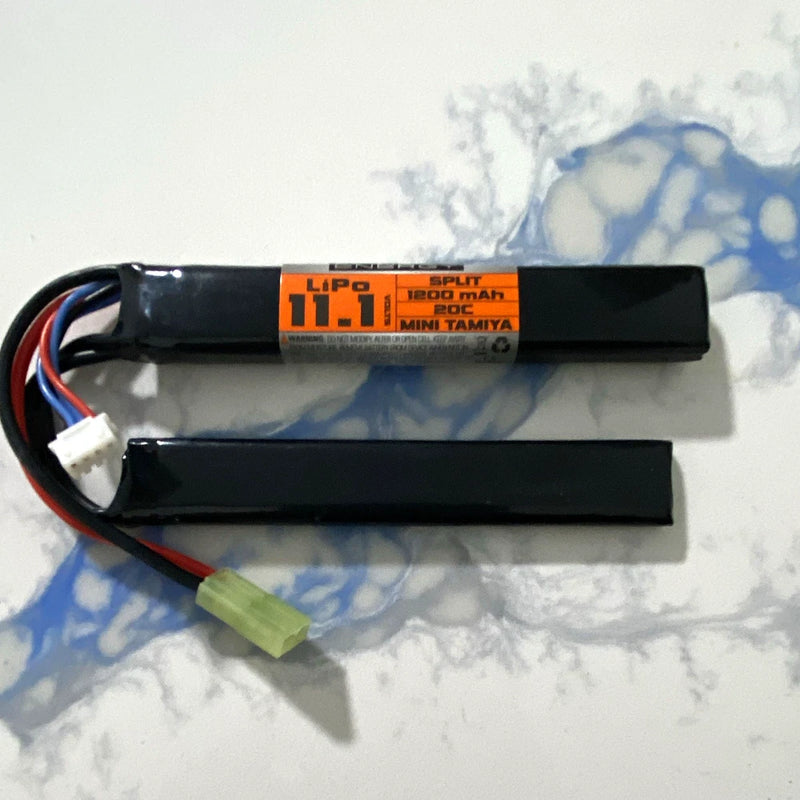 Valken Energy LiPo 11.1V 1200mAh 3S 20C Split Mini Tamiya Battery Battery