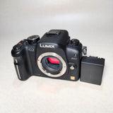AS IS Panasonic LUMIX G2 Mirrorless Camera Tested Working LCD Burn Battery Japan