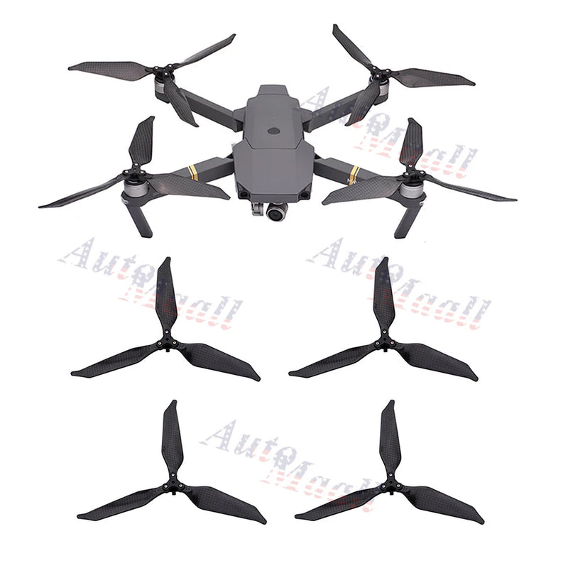 4pcs Low-Noise 8331F Carbon Fiber 3-Blade Propellers for DJI Mavic Pro Platinum