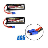 LiPo RC battery pack, 2-pack, 3S 6200mAh with EC5 connectors