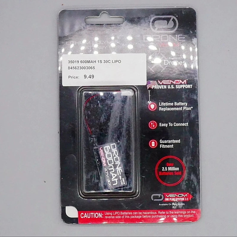 Venom 35019 LiPo 1S 3.7V 600mAh 30C Micro Losi