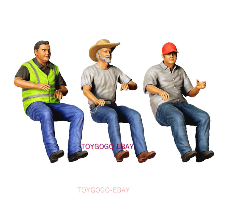 1/87 1/64 1/43 HO S SCALEHeavy Truck Driver - Relaxed Sitting Pose Mini Model
