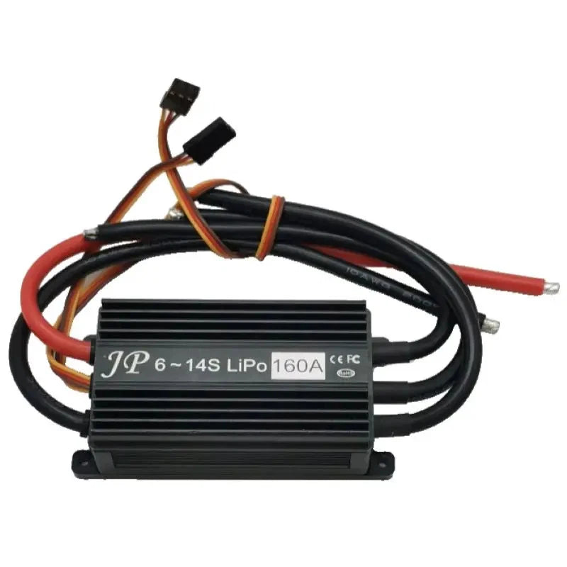 XAERO 160A high-voltage waterproof ESC with black heat-sink and wire leads