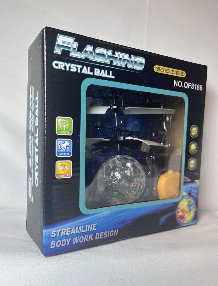 Flying Crystal Ball LED Induction Helicopter Toy Auto Sensor Drone Kids Gift