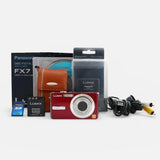 Panasonic DMC-FX7-R Compact Camera Lumix w/ SD USB Charger, clean