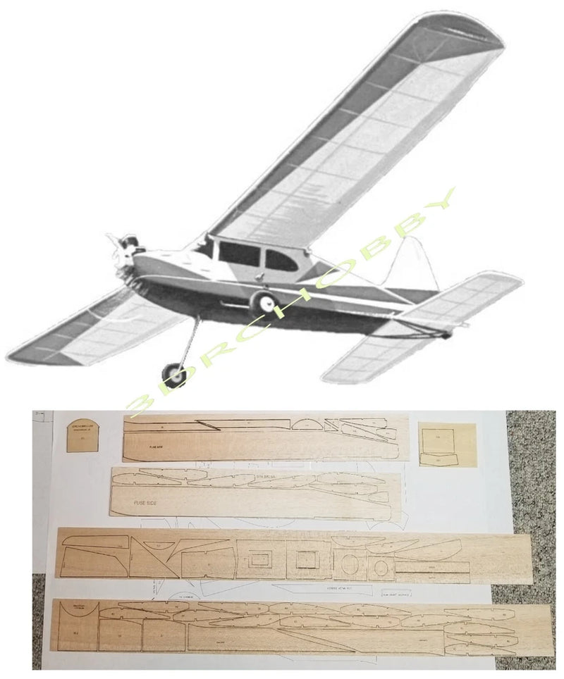 Krackerjac High Wing 32" Wing RC Airplane Laser Cut Balsa & Ply Short Kit