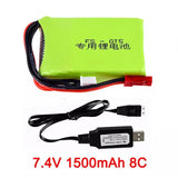 7.4V 1500mAh Li-ion Battery for Flysky FS-GT5 2.4G 6CH DUMBORC X4/X6 RC Car Boat