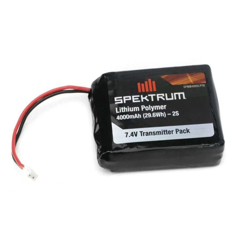 7.4V 4000mAh 2S LiPo Transmitter Battery - Spektrum SPMB4000LPTX Battery