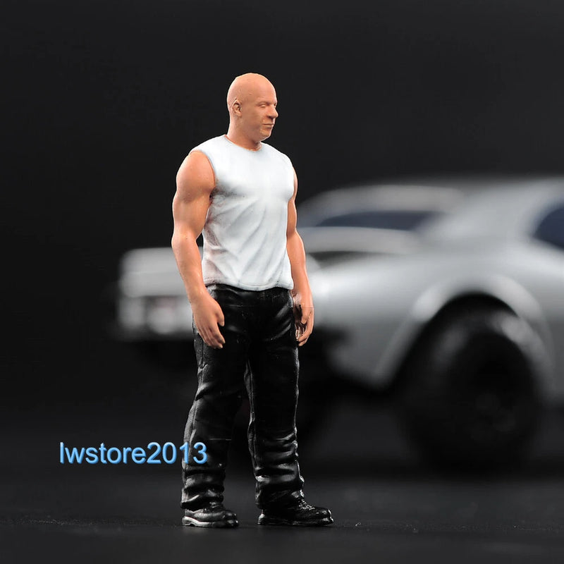 1/43 Vin Diesel Male Miniatures Scene Props Figures Diorama Fit Car Model Toys