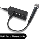 3 Pin XLR 1 Male To 4 Female Splitter Box One Input To 4 Output Parallel Co TRRD