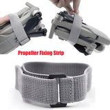 Drone propeller fixing strap, gray fabric with hook-and-loop buckle
