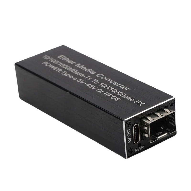 Mini RPOE 1.25G Media Converter Slot SFP Transceiver Module 5V DC Type-C input