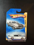 Hot Wheels 1970 Buick GSX die-cast toy car in white, on blue blister card